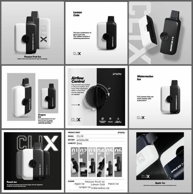 SPUMY Clix 換彈一次性 黑白機 #30 買二送一