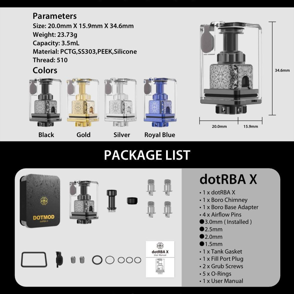 Dotmod AIO 耗材/總匯